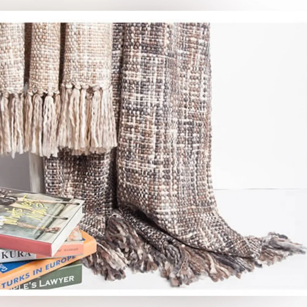 NWT Gorgeous Marled Knit Cotton Throw Blanket